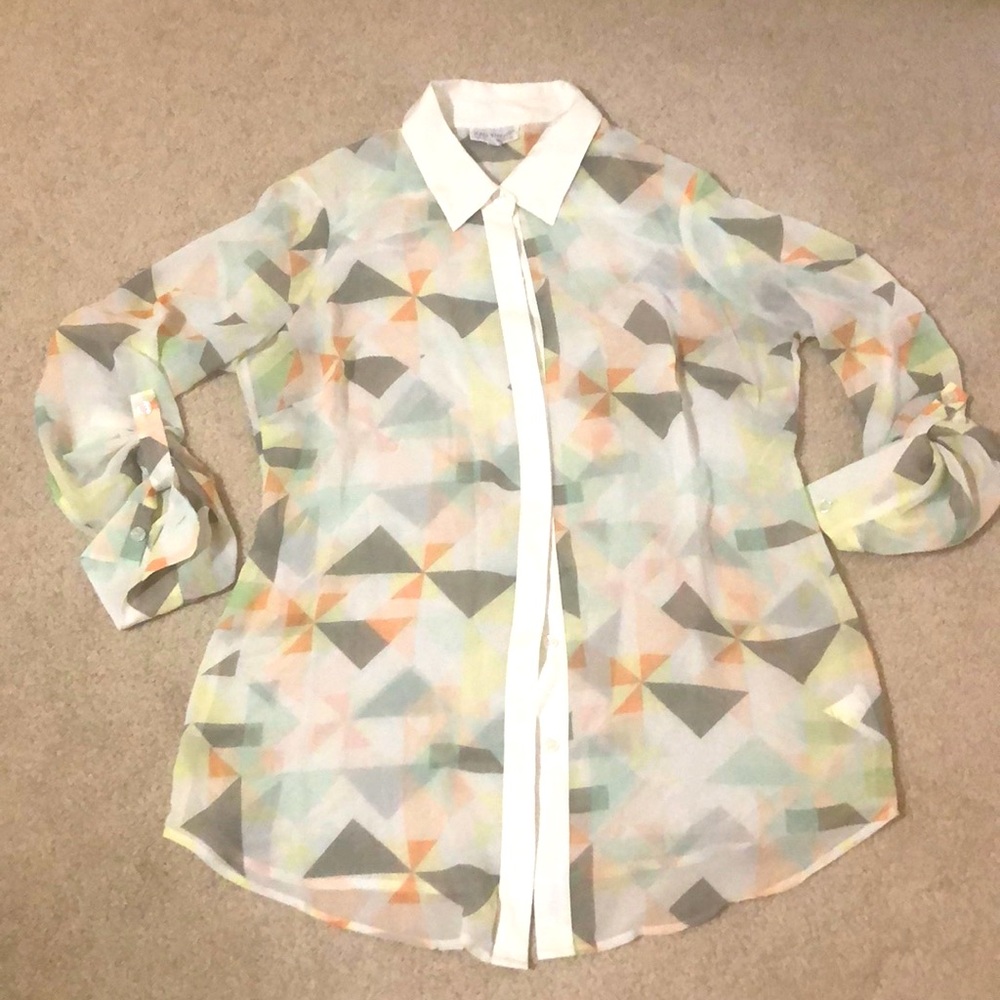 Sheer maternity blouse
